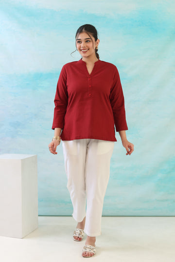 Maroon Short Kurti