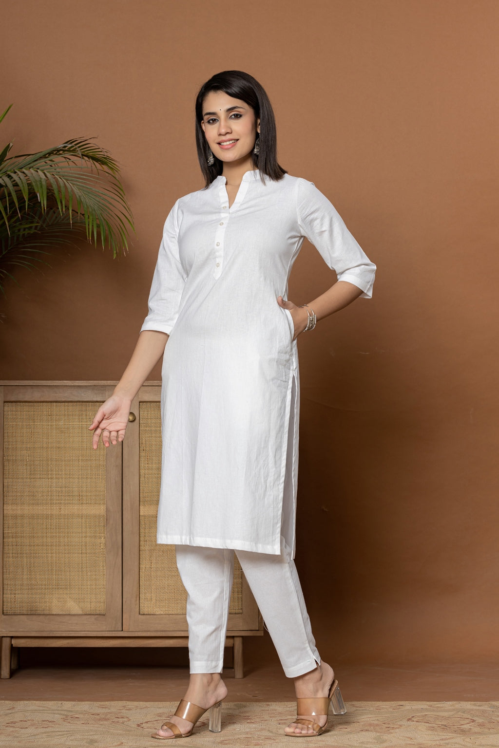 White Straight Kurti