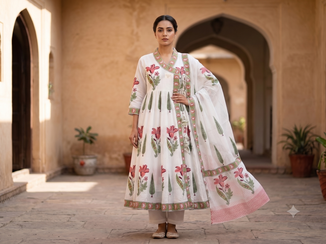 Pink Cypress Bloom Suit set