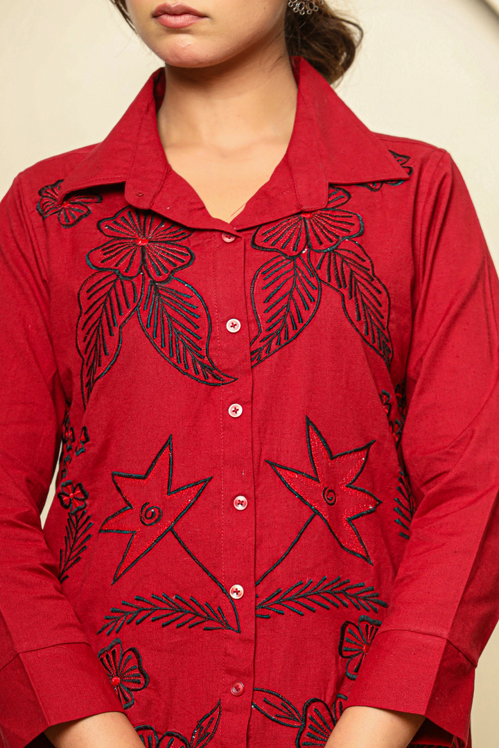 Rose taupe Hand Embroidery cord set