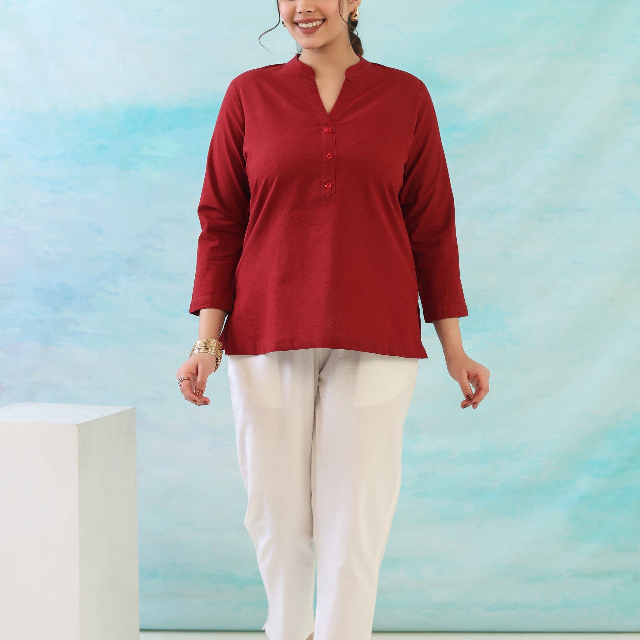 Maroon Short Kurti