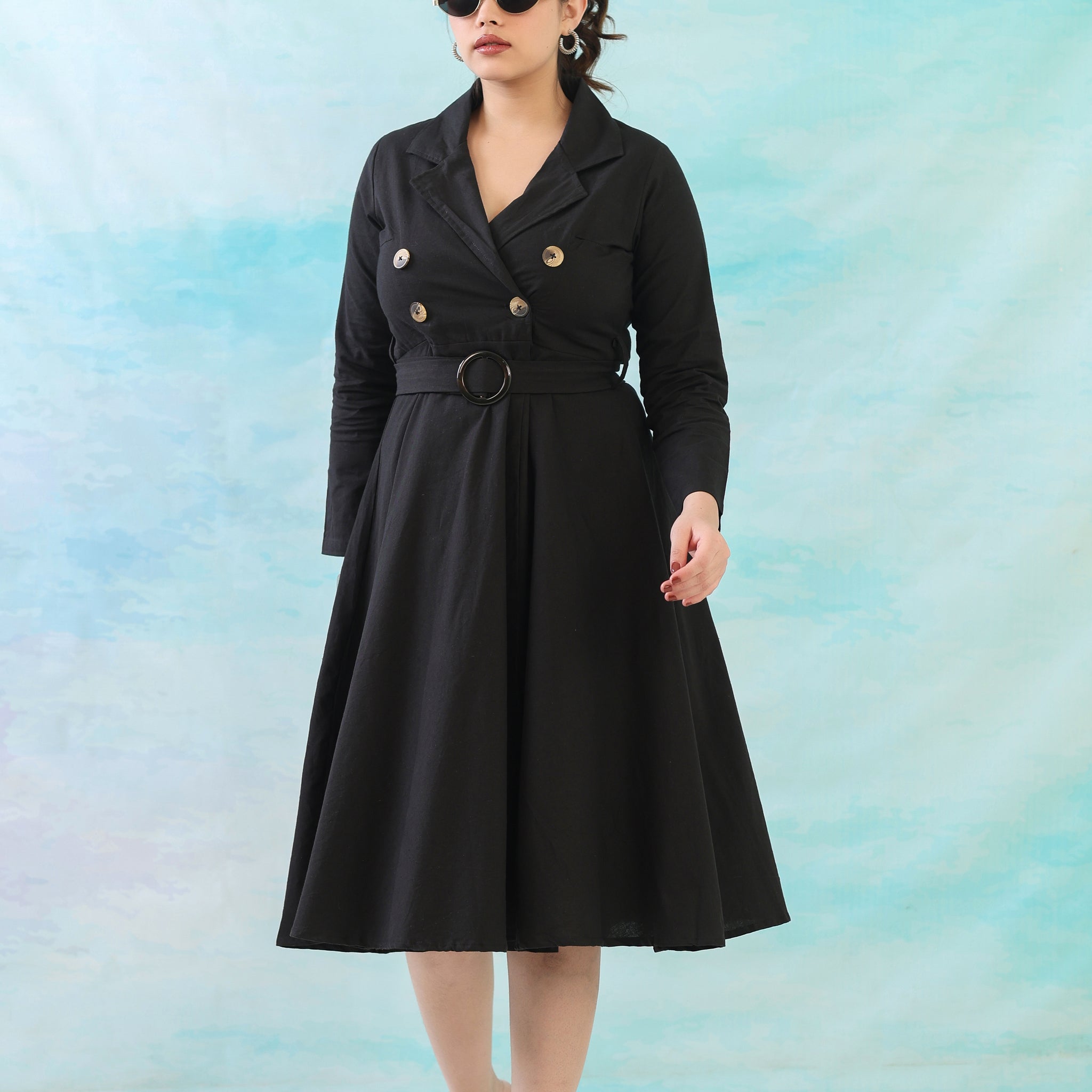 Black Cotton Princess Dress