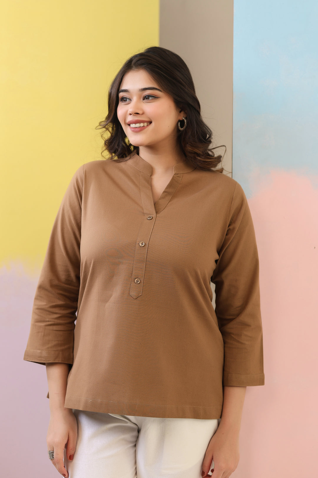 Mocha Brown Short Kurti