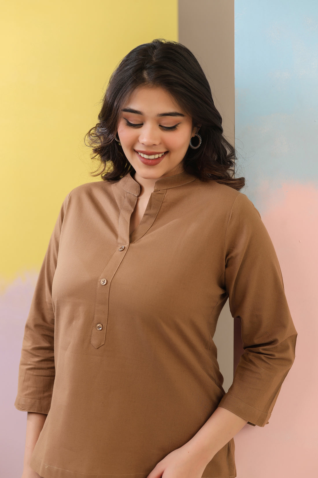 Mocha Brown Short Kurti