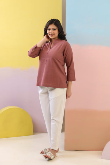 Rose Taupe Short Kurti