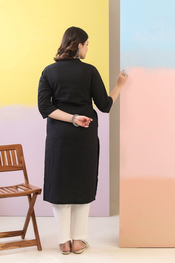 Black Straight Kurti