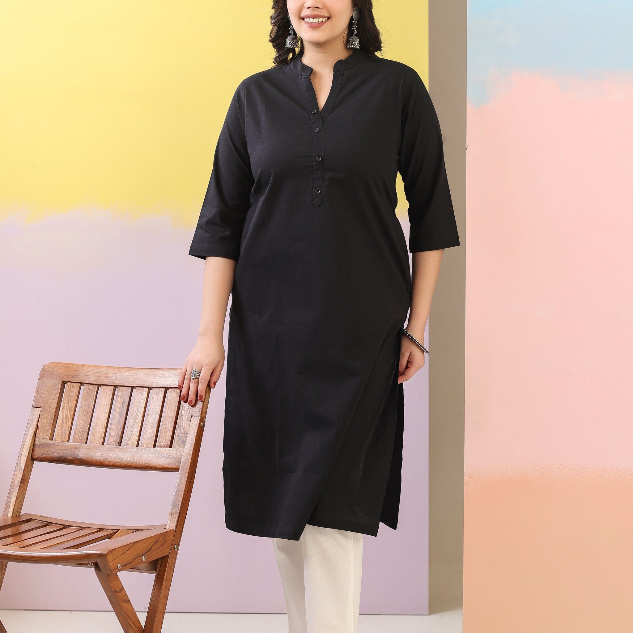 Black Straight Kurti
