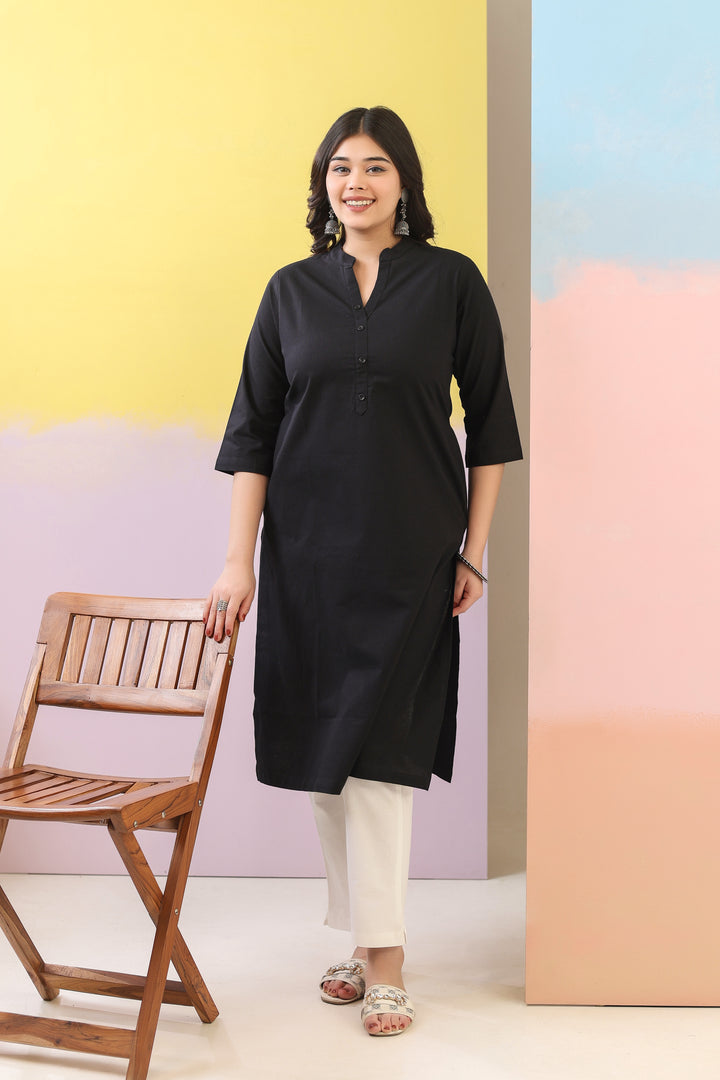 Black Straight Kurti