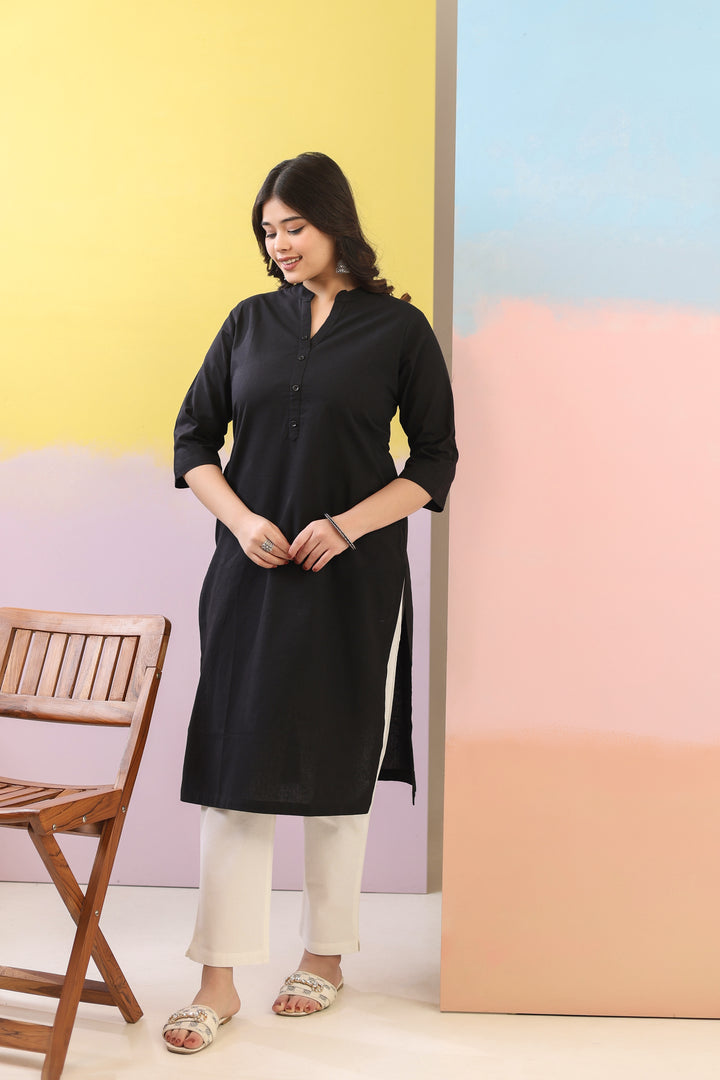 Black Straight Kurti