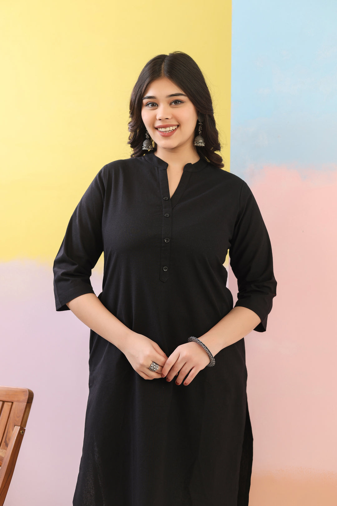 Black Straight Kurti