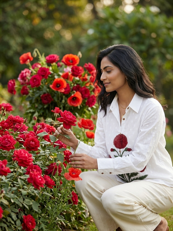 Rose Garden Handblock dresss
