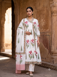 Pink Cypress Bloom Suit set