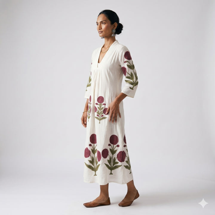 Rose Garden Handblock dresss