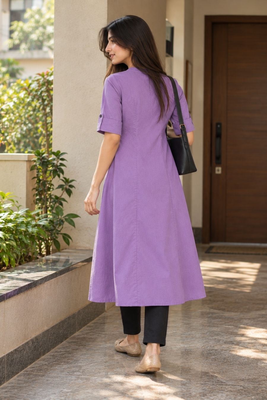 Lavender Aura A-Line Kurti