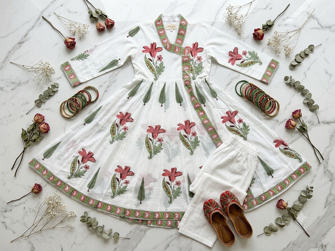 Pink Cypress Bloom Suit set