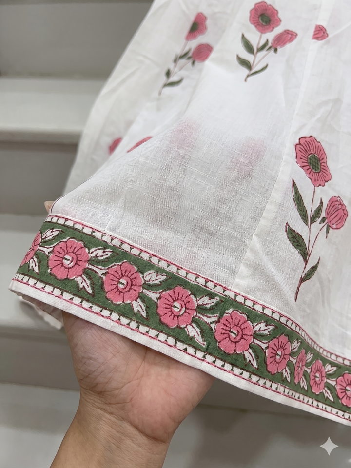 Gulabi noor handblock suit set