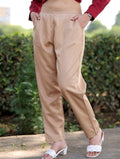 Beige Cotton Formal Pants - Beige Cotton Formal Pants - Beige Cotton Formal Pants - Palla Jaipur - Palla Jaipur - Palla Jaipur