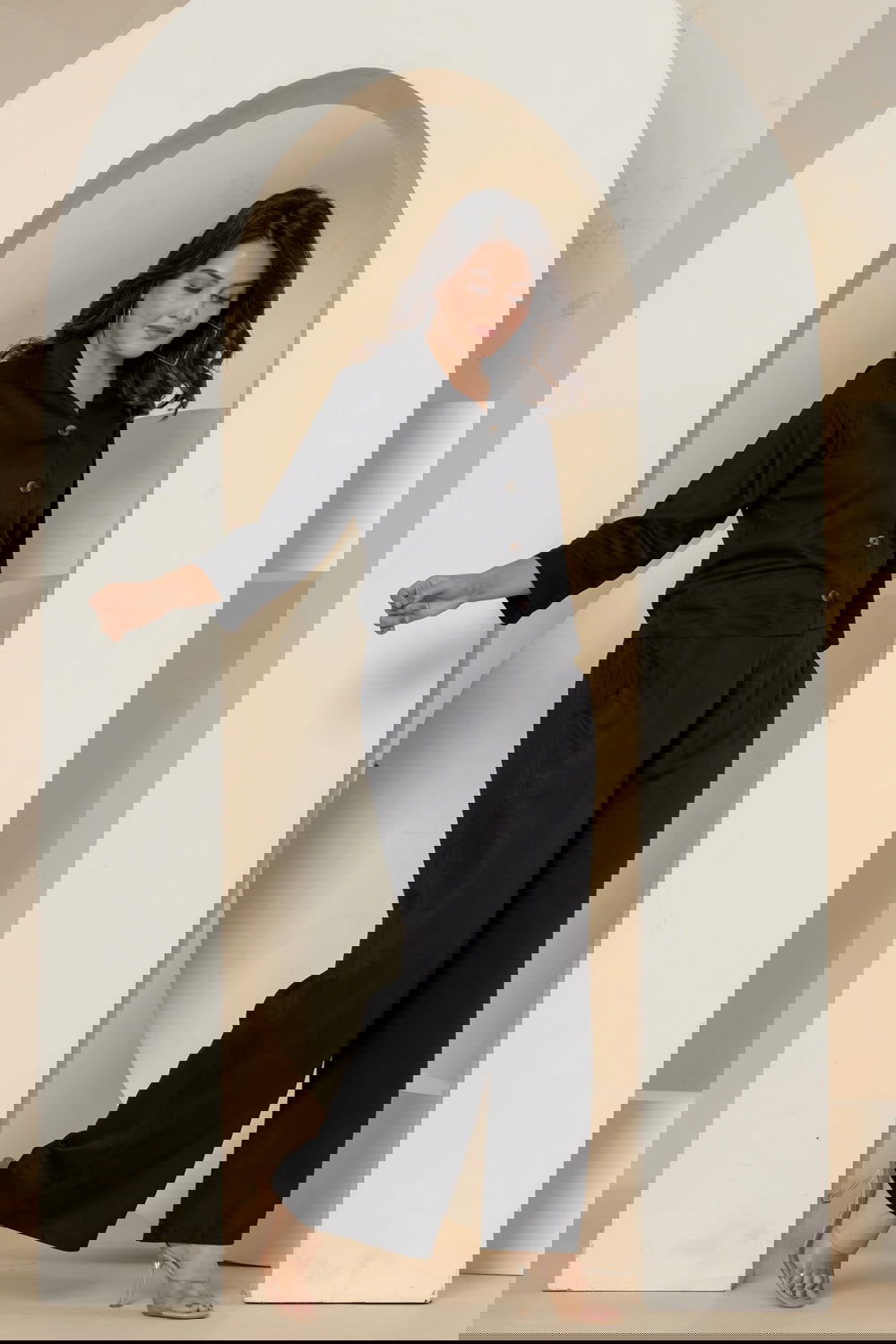 Black Luxe Cotton Co-Ord Set - Black Luxe Cotton Co-Ord Set - Black Luxe Cotton Co-Ord Set - Palla Jaipur - Palla Jaipur - Palla Jaipur