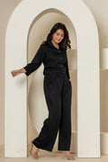 Black Luxe Cotton Co-Ord Set - Black Luxe Cotton Co-Ord Set - Black Luxe Cotton Co-Ord Set - Palla Jaipur - Palla Jaipur - Palla Jaipur