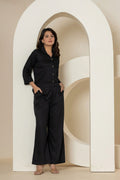 Black Luxe Cotton Co-Ord Set - Black Luxe Cotton Co-Ord Set - Black Luxe Cotton Co-Ord Set - Palla Jaipur - Palla Jaipur - Palla Jaipur