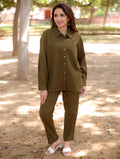 Bottle Green Cotton Linen Co-Ord Set - Bottle Green Cotton Linen Co-Ord Set - Bottle Green Cotton Linen Co-Ord Set - Palla Jaipur - Palla Jaipur - Palla Jaipur