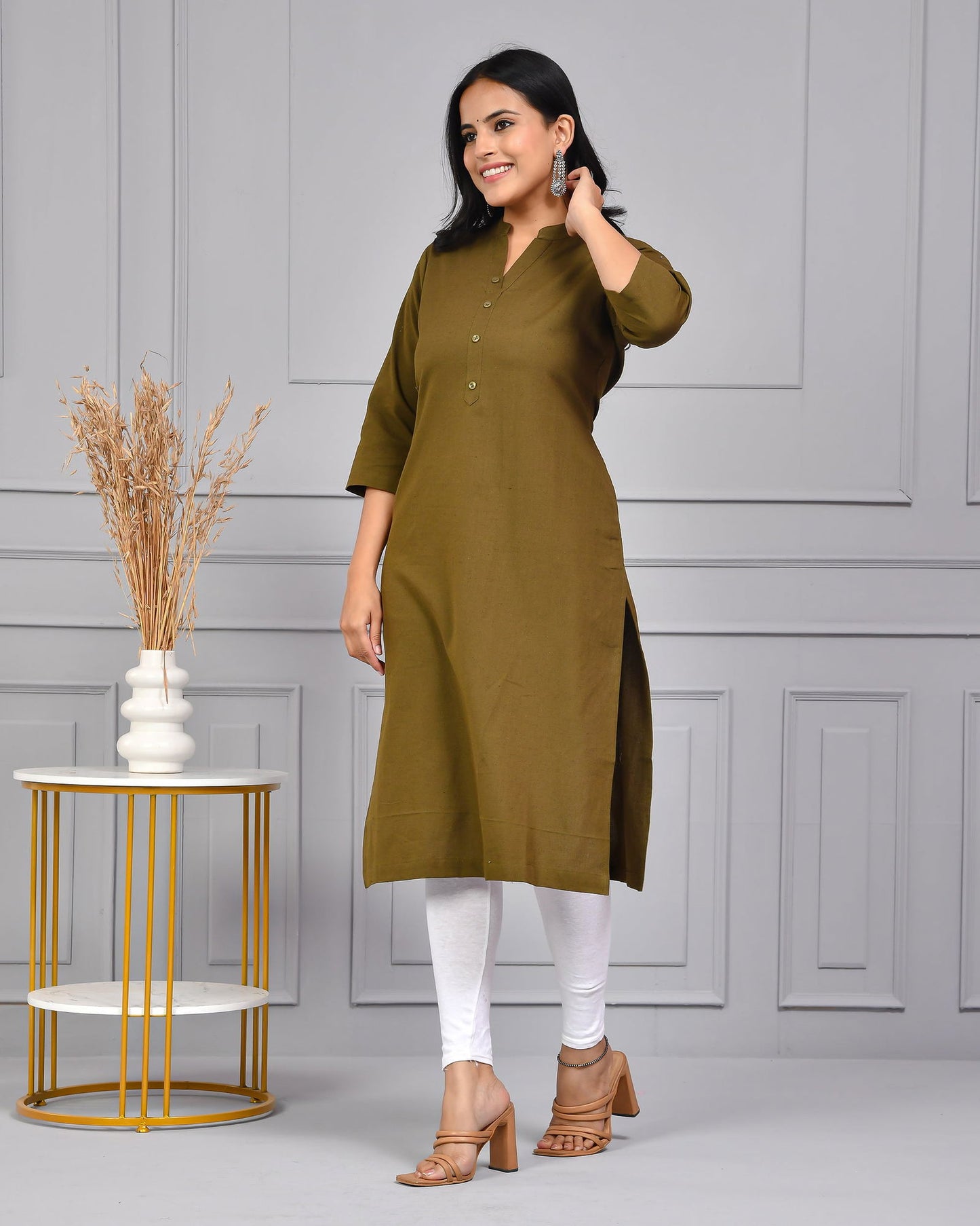 Bottle Green Straight Kurti - Bottle Green Straight Kurti - Bottle Green Straight Kurti - Palla Jaipur - Palla Jaipur - Palla Jaipur