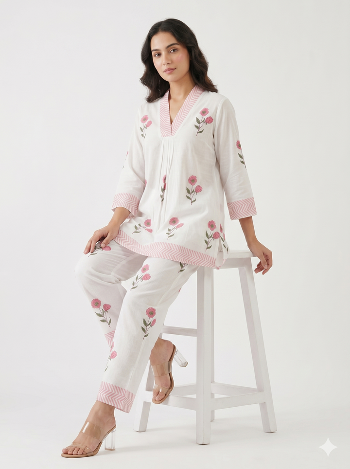 Gulab Rooh Cotton Co-Ord Set