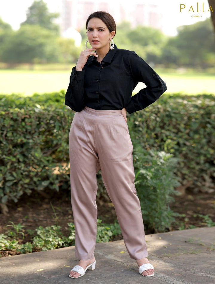 Grey Cotton Formal Pants - Grey Cotton Formal Pants - Grey Cotton Formal Pants - Palla Jaipur - Palla Jaipur - Palla Jaipur