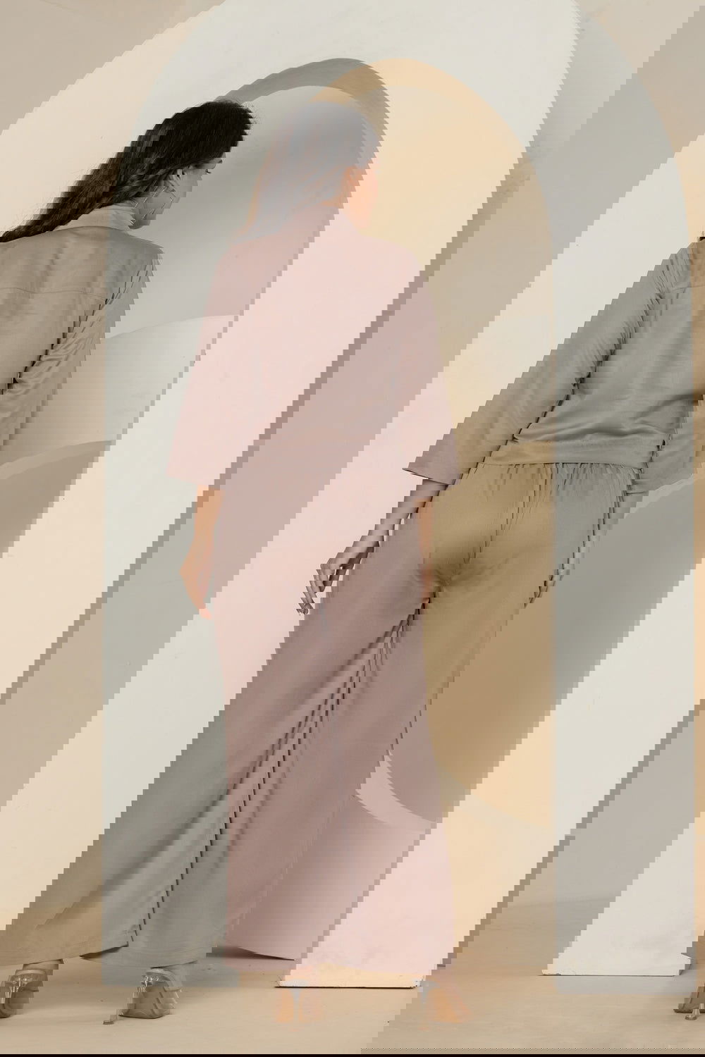 Grey Luxe Cotton Co-Ord Set - Grey Luxe Cotton Co-Ord Set - Palla Jaipur - Palla Jaipur