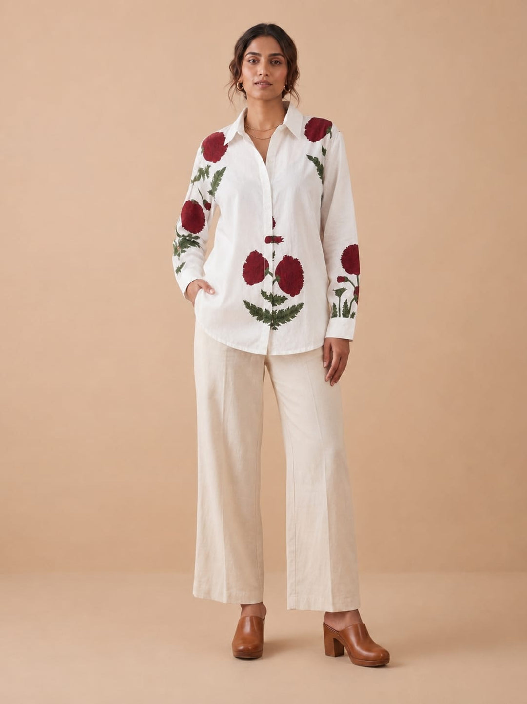 PHOOLWARI HANDBLOCK SHIRT