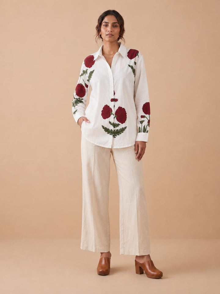PHOOLWARI HANDBLOCK SHIRT