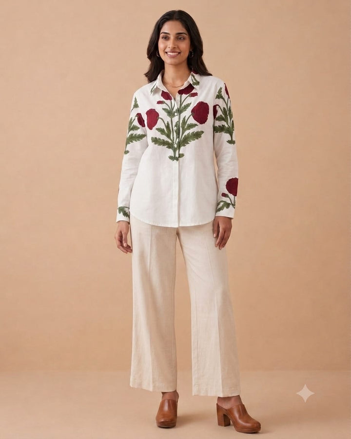 PHOOLWARI HANDBLOCK SHIRT
