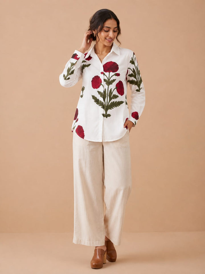PHOOLWARI HANDBLOCK SHIRT
