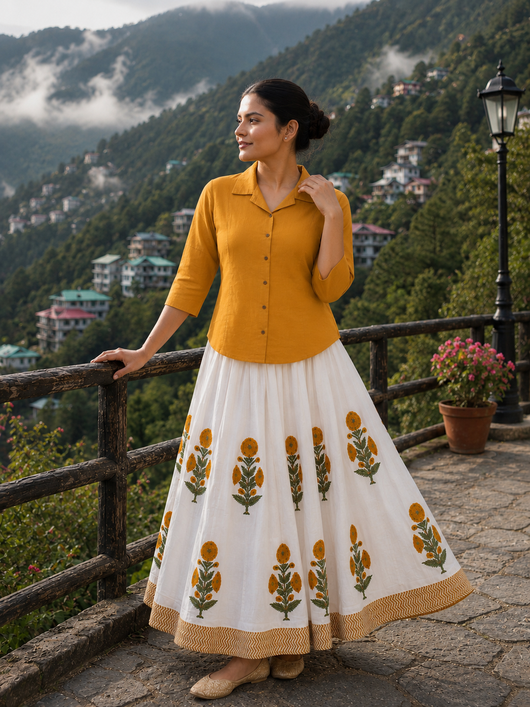 Bella Cotton Shirt & Skirt Co-Ord Set