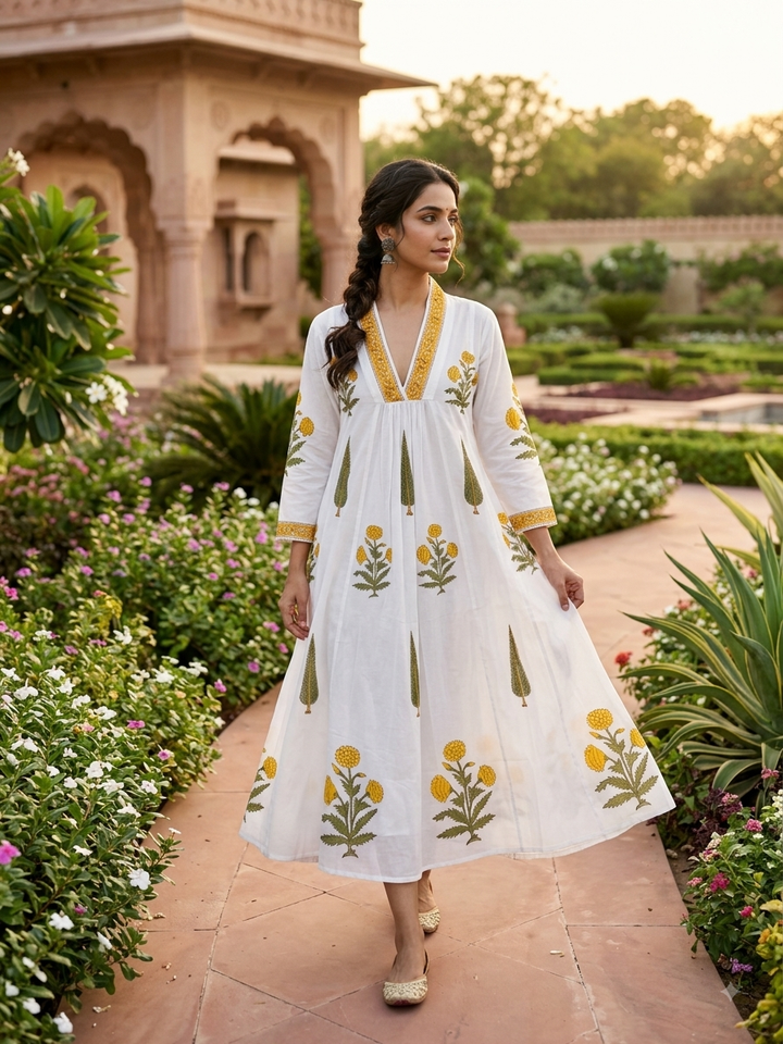 Noor Bagh Handblock Dress