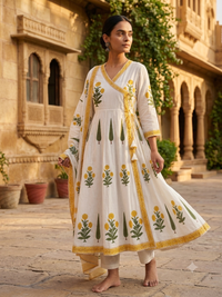 Genda Gul Angrakha Salwar suit