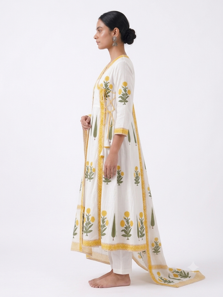 Genda Gul Angrakha Salwar suit