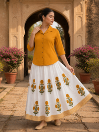 Bella Cotton Shirt & Skirt Co-Ord Set