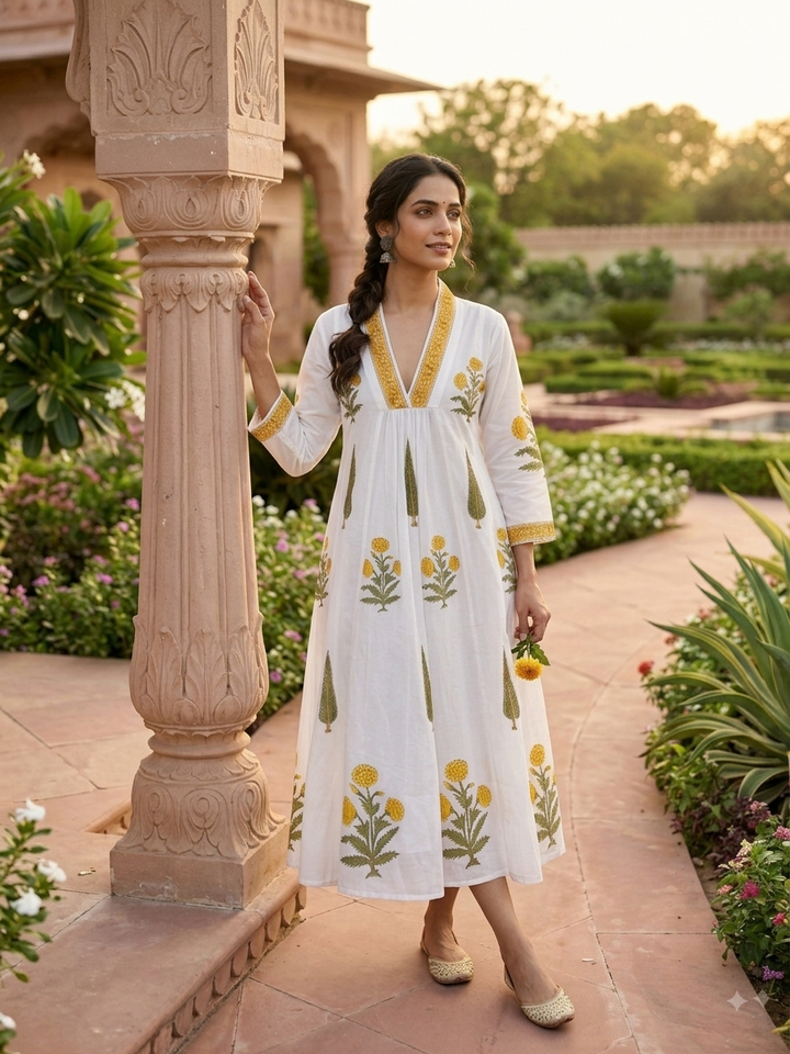 Noor Bagh Handblock Dress