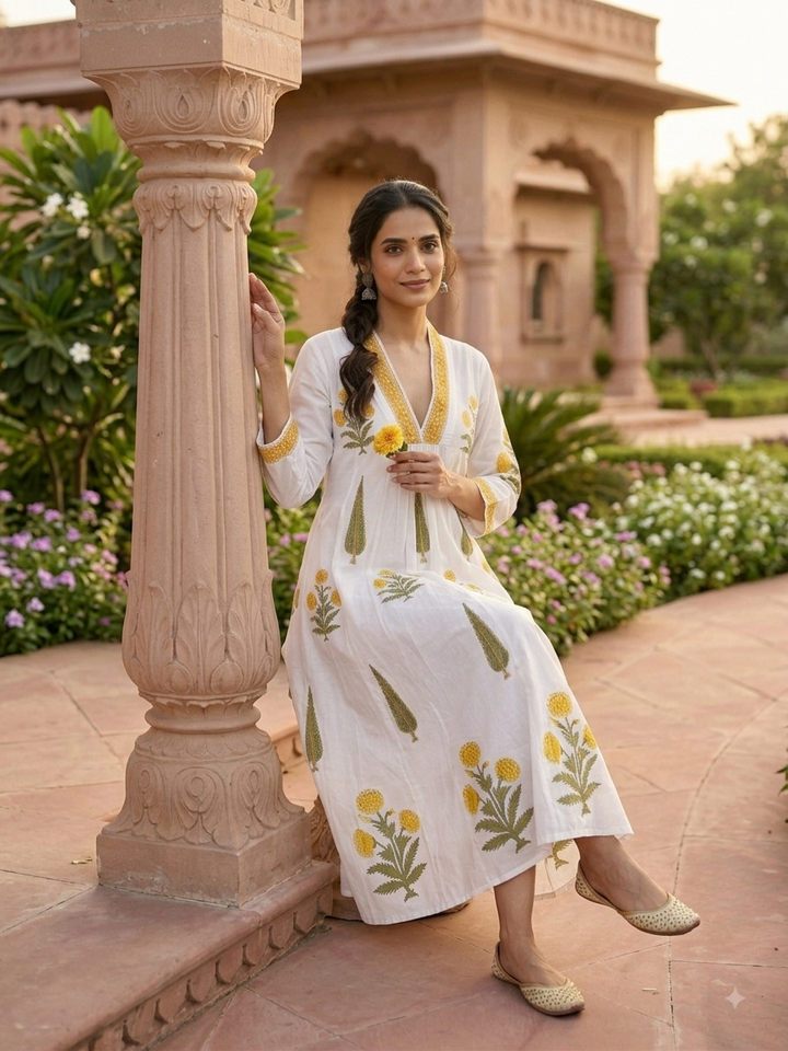 Noor Bagh Handblock Dress