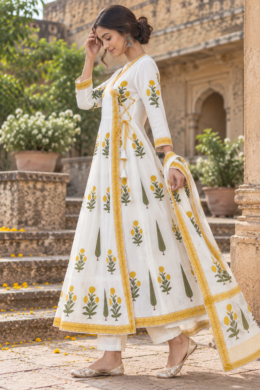 Genda Gul Angrakha Salwar suit