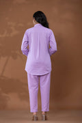 Lilac Cotton Linen Co-Ord Set - Lilac Cotton Linen Co-Ord Set - Palla Jaipur - Palla Jaipur
