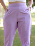 Lilac Cotton Linen Pants - Lilac Cotton Linen Pants - Palla Jaipur - Palla Jaipur