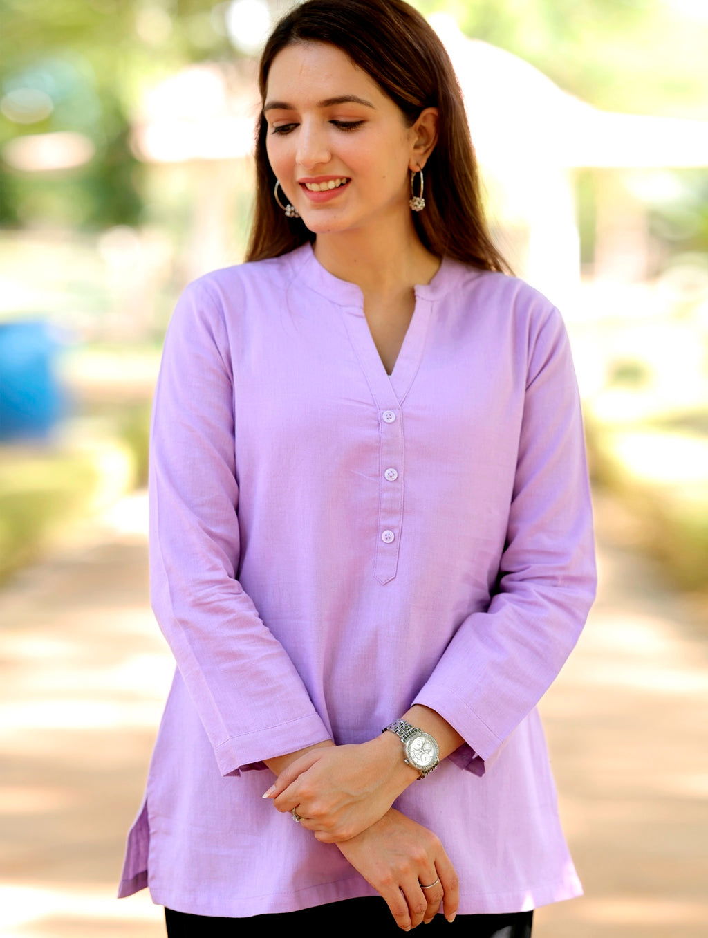 Lilac Short Kurti - Lilac Short Kurti - Palla Jaipur - Palla Jaipur