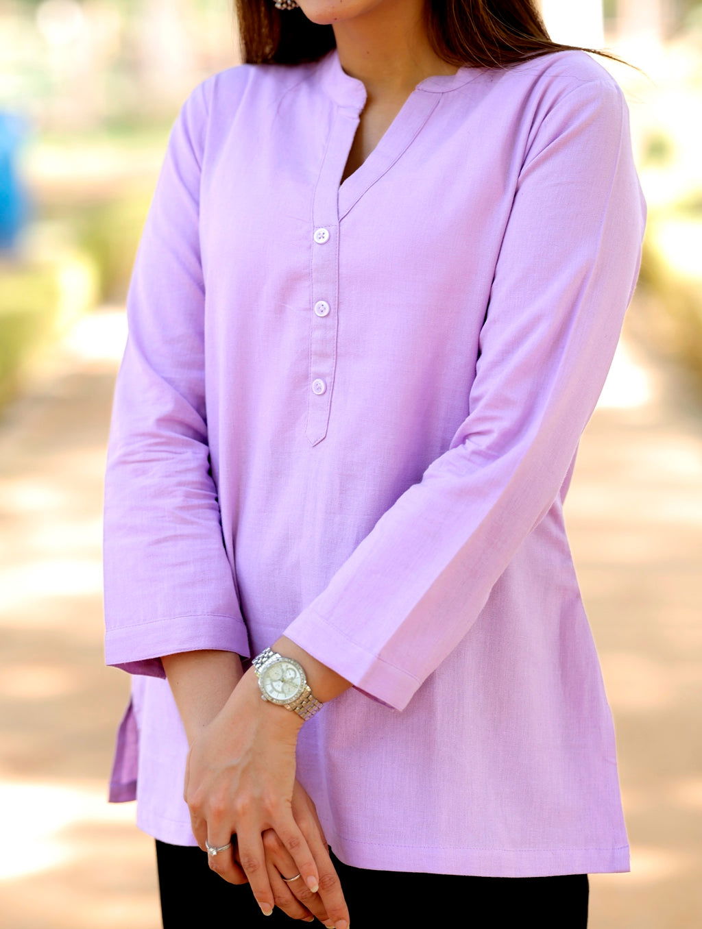 Lilac Short Kurti - Lilac Short Kurti - Palla Jaipur - Palla Jaipur