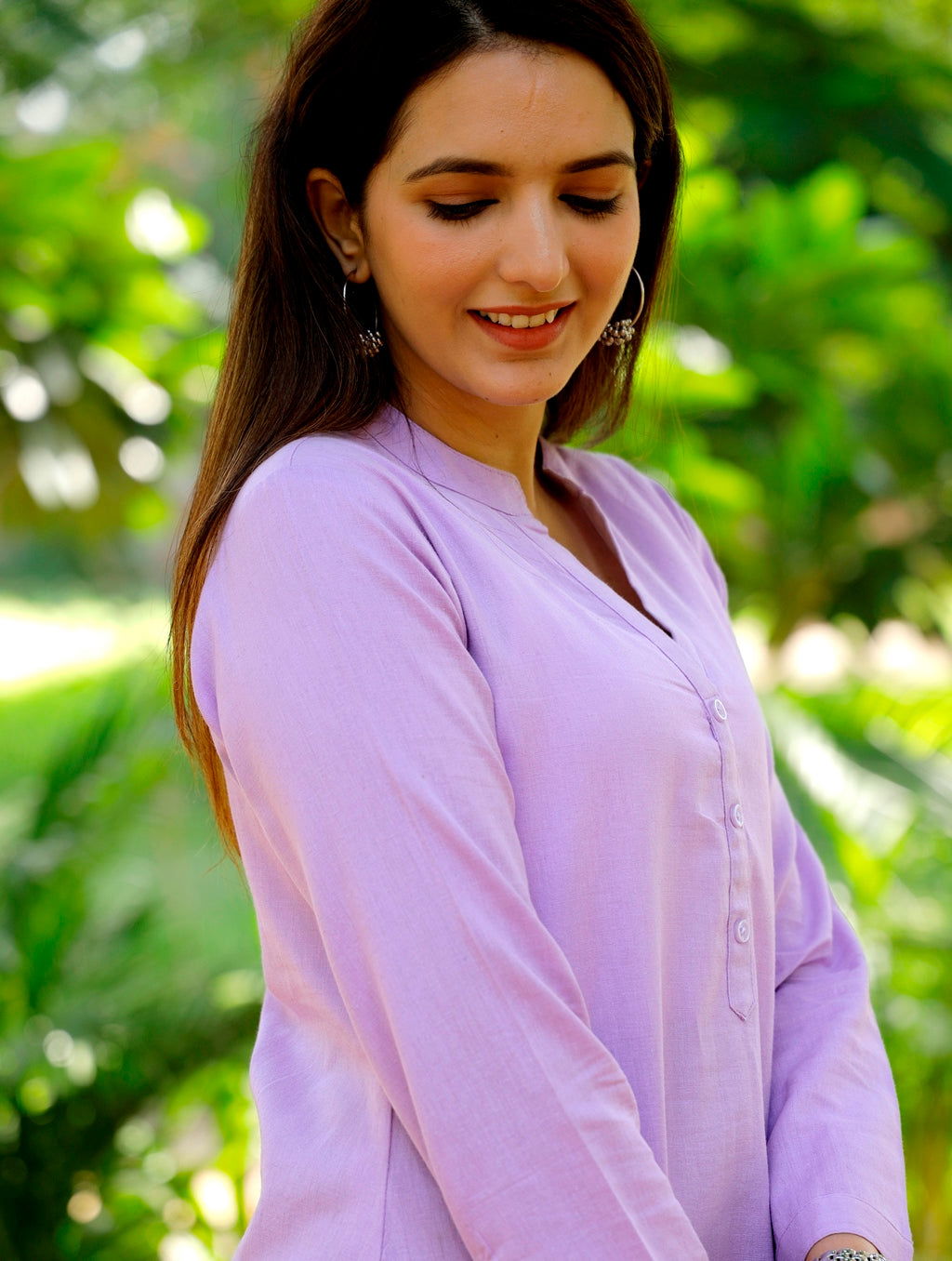 Lilac Short Kurti - Lilac Short Kurti - Palla Jaipur - Palla Jaipur