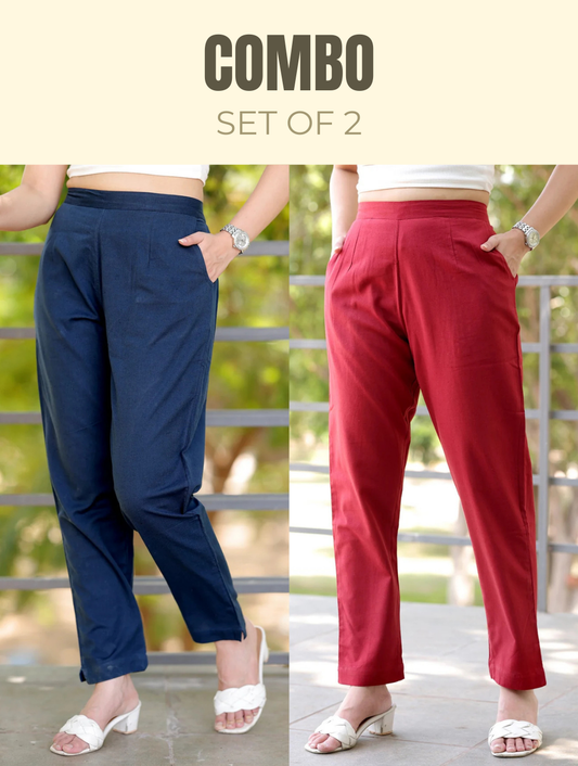 Linen Pants Combo - Linen Pants Combo - Linen Pants Combo - Palla Jaipur - Palla Jaipur - Palla Jaipur