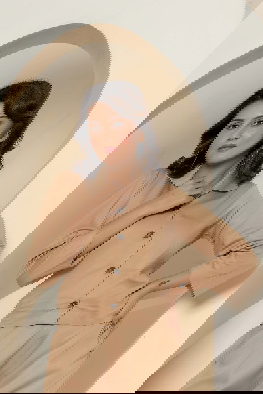 Mocha Brown Cotton Waist Shirt - Mocha Brown Cotton Waist Shirt - Palla Jaipur - Palla Jaipur