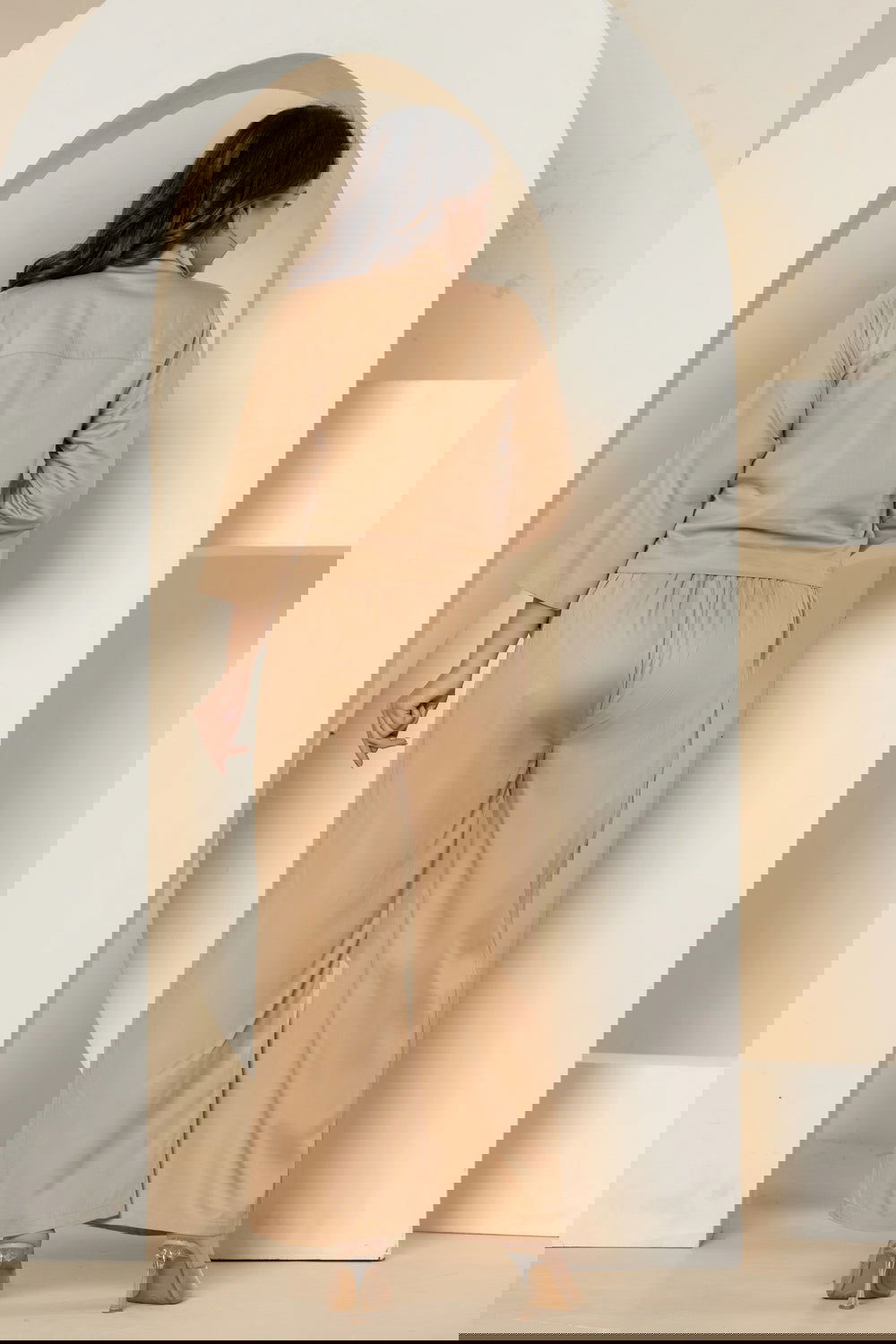 Mocha Brown Luxe Cotton Co-Ord Set - Mocha Brown Luxe Cotton Co-Ord Set - Palla Jaipur - Palla Jaipur