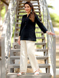 Natural Off White Cotton Linen Plazzo Pant - Natural Off White Cotton Linen Plazzo Pant - Palla Jaipur - Palla Jaipur